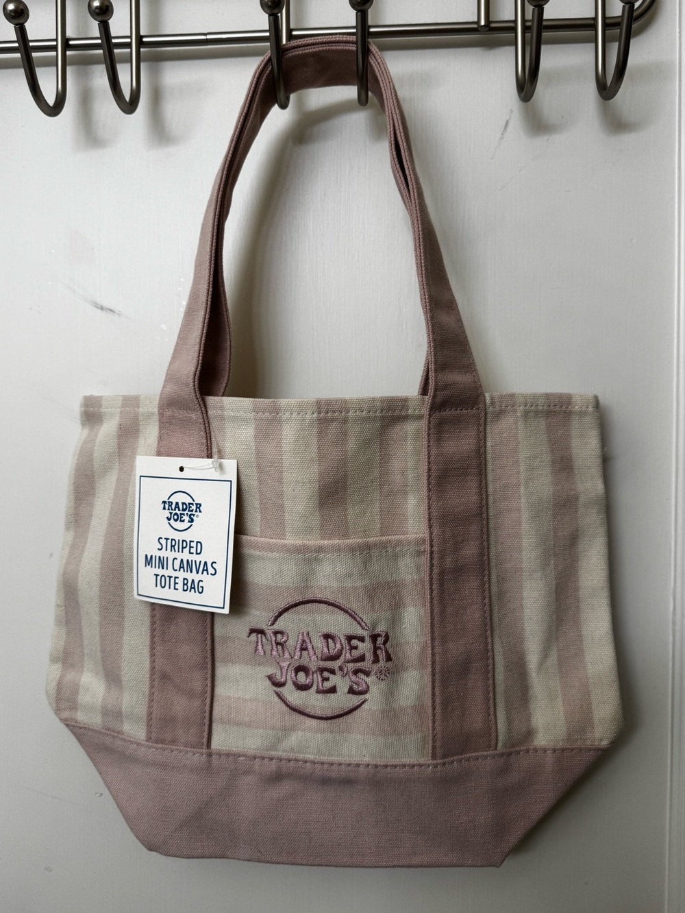 Trader Joe’s Striped Mini Canvas Tote Bags - Full Set - Picture 9 of 12